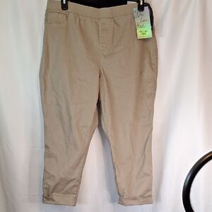 Tan Chinos Relaxed Fit Lightweight Texture